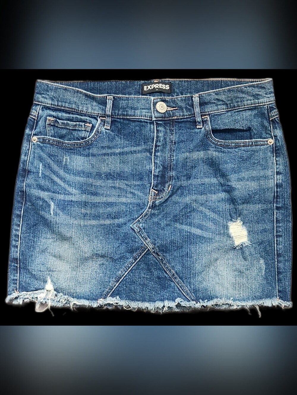 Express Y2K Denim Mini Skirt